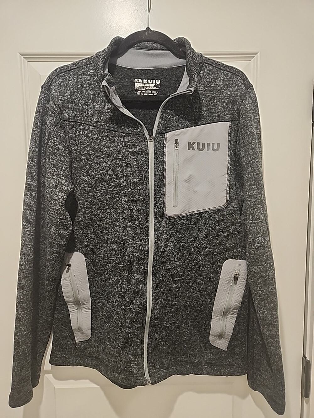 Unisex Mens M Womens XL Kuiu Base Camp Full Zip Fleece Sweater Charcoal Black